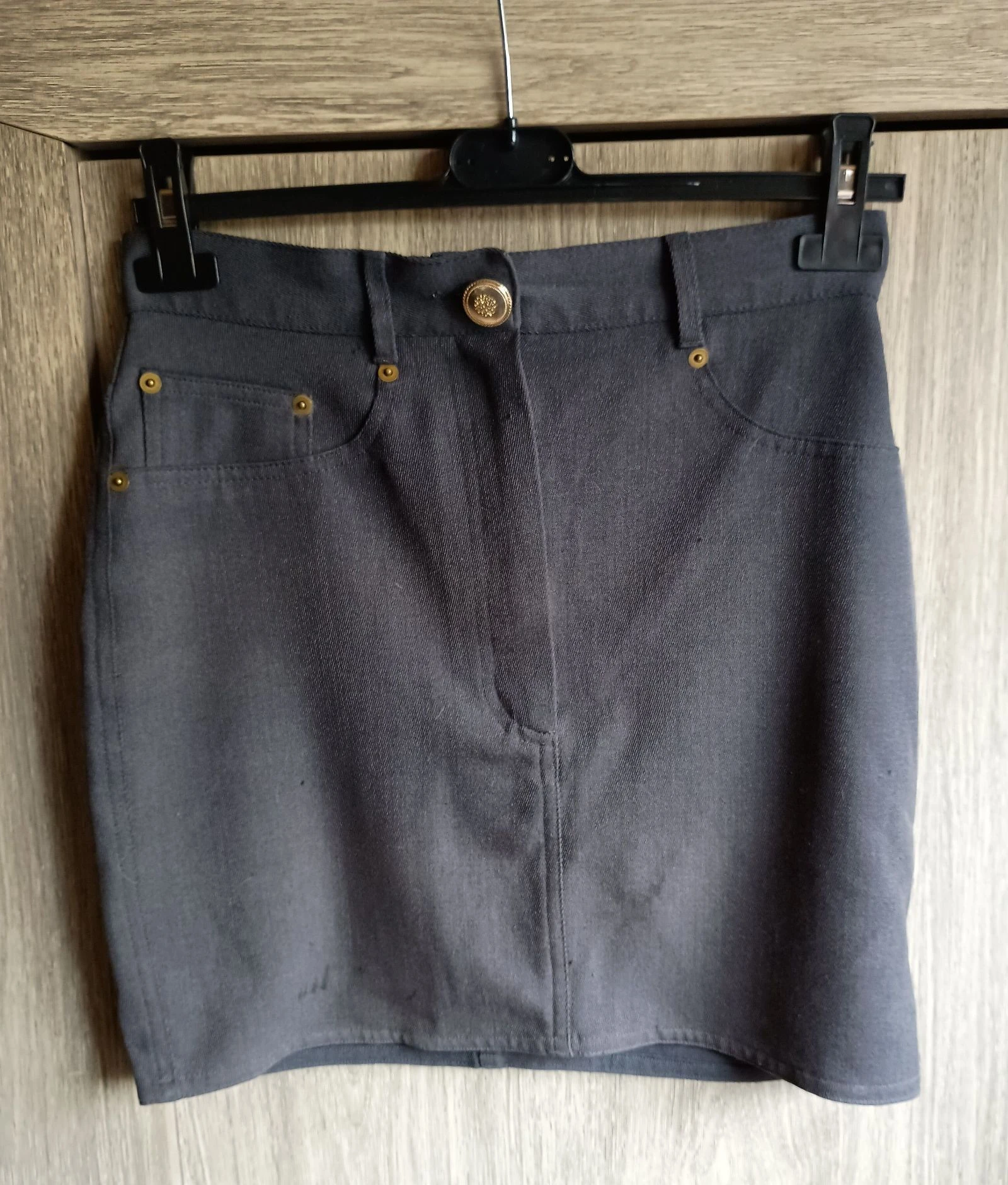 Christian Llinares denim mini rok, vintage. 80s-90s. Y2K